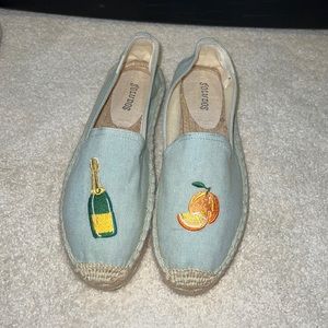 Mimosa Platform Smoking Slipper in Chambray